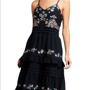 SOLD Anthropologie Love Sam Addison Embroidered Dress